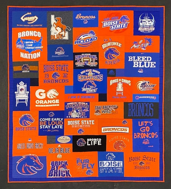 Best of T-shirt quilt of 2020 - Boise State