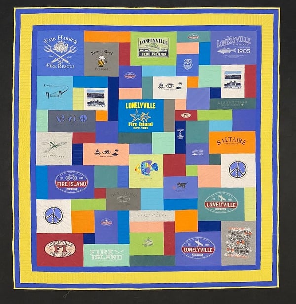 Best of T-shirt quilt of 2020 - Fire Island