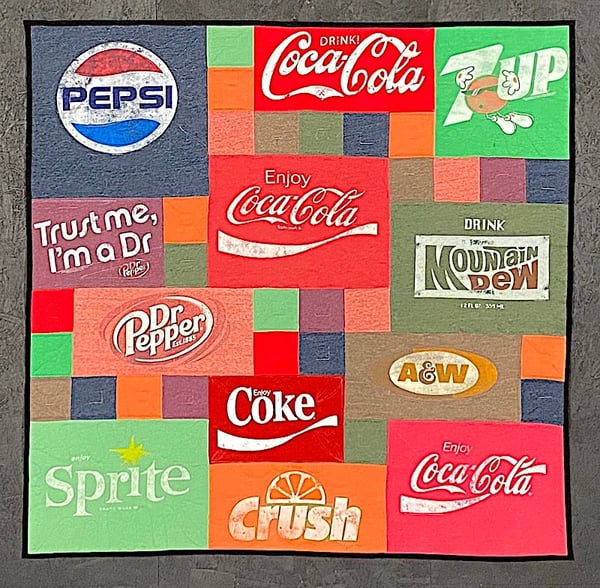 Best of T-shirt quilt of 2020 - Pop or Soda logos