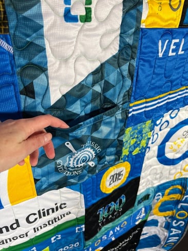 bicycle jersey quilt by Too Cool T-shirt Quilts