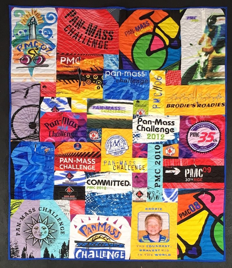 bicycle jersey quilt by Too Cool T-shirt Quilts