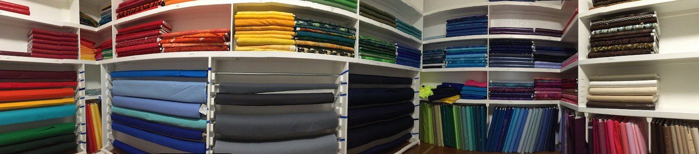 The fabric room at Too Cool T-shirt Quilts