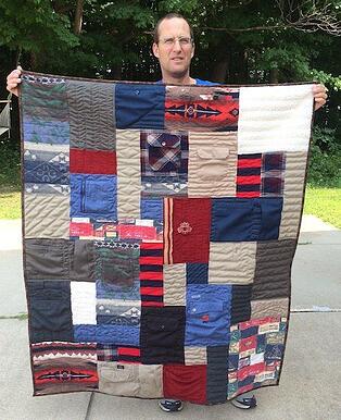 Soft T-shirt quilt with cotton the back - by Too Cool T-shirt Quilts