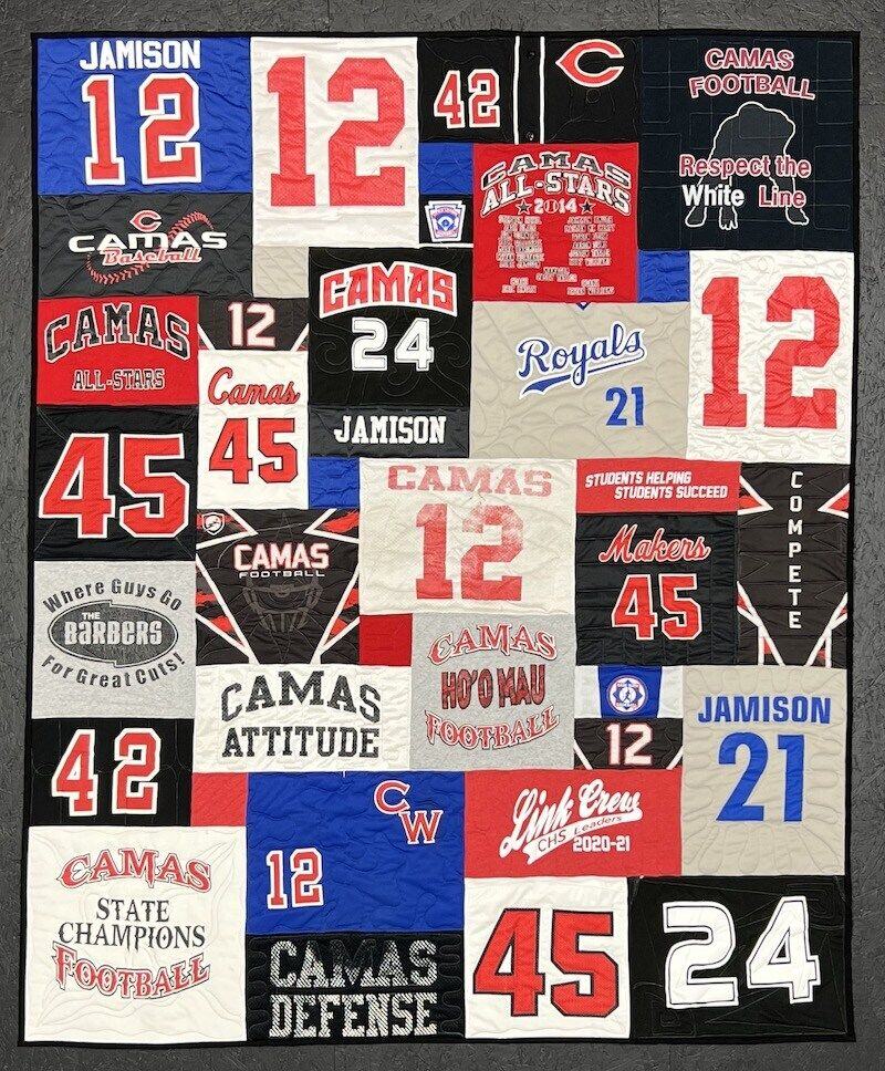 Football T-shirt quilt