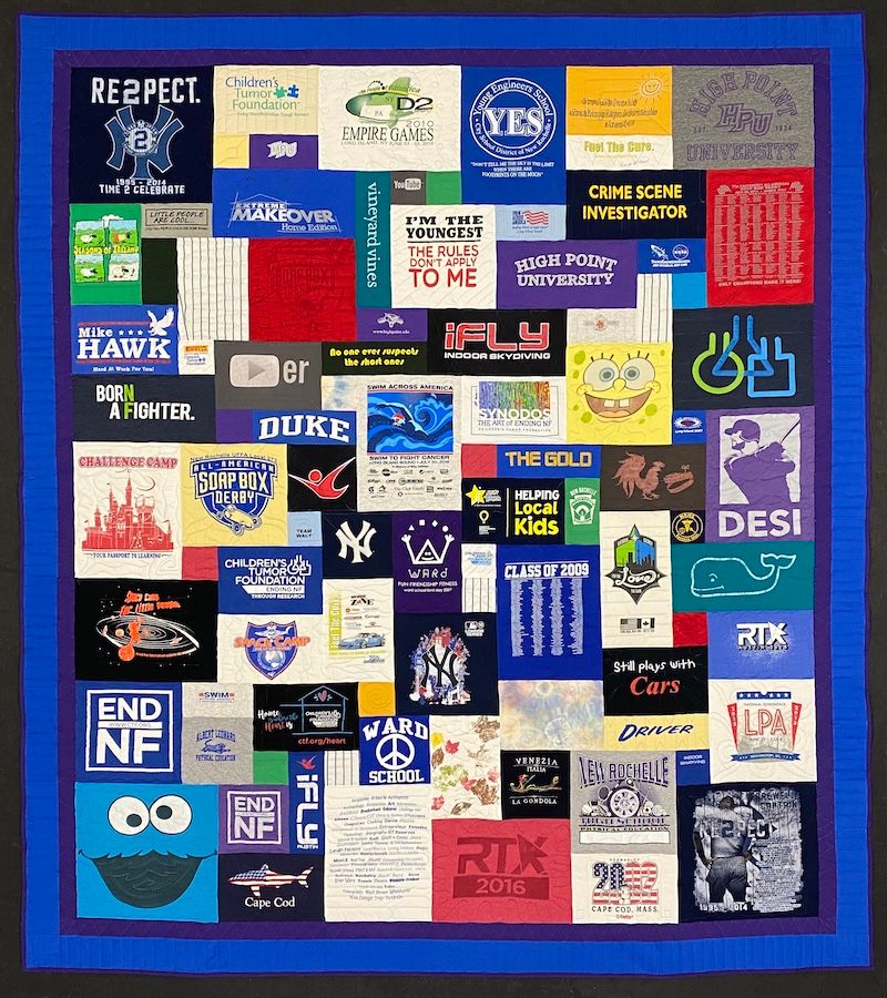 T-shirt quilt by Too Cool T-shirt Quilts