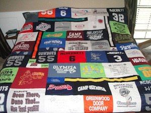 using karate belts in a t-shirt quilt