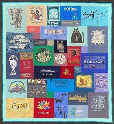 T-shirt quilt by Too Cool T-shirt Quilt