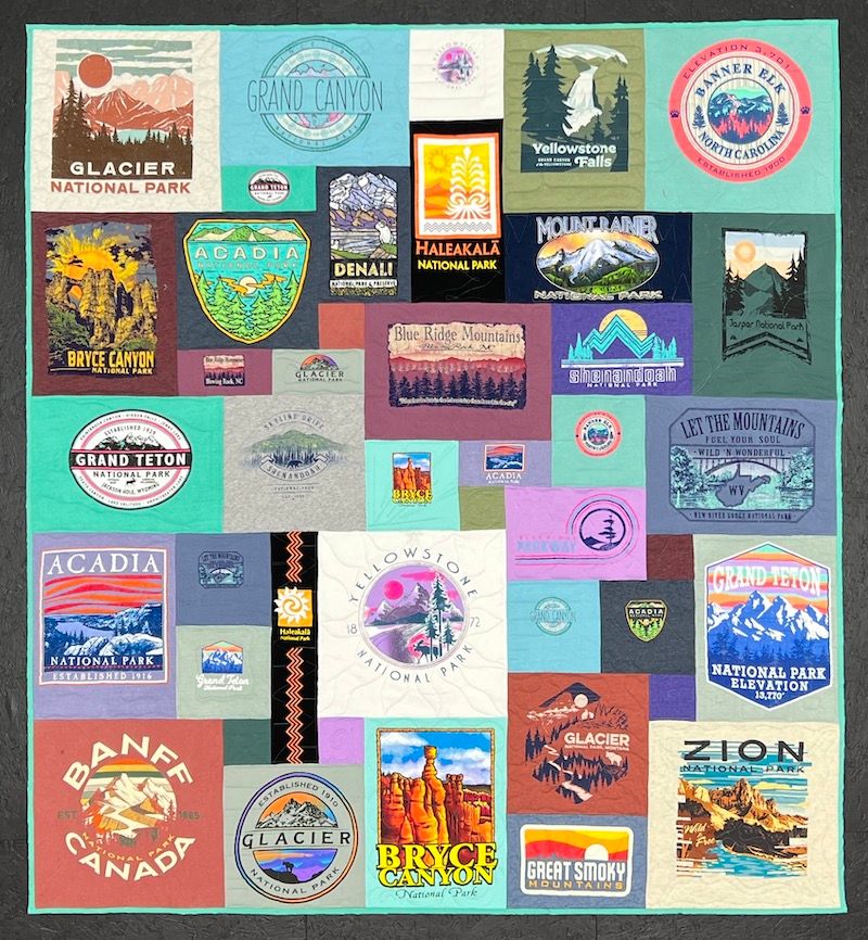 National Parks T-shirt quilt Too Cool T-shirt Quilts