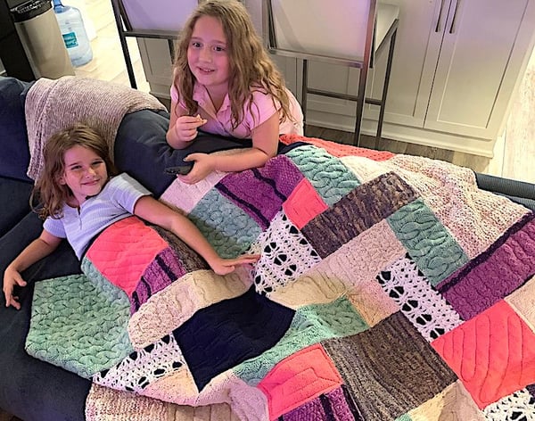 Memorial quilt sweater girls