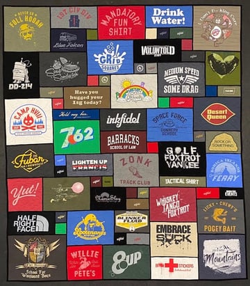 Stained-glass T-shirt Quilt by Too Cool T-shirt Quilts