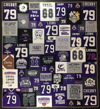 T-shirt quilt by Too Cool T-shirt Quilt