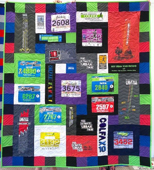 Racebibs in a Too Cool T-shirt Quilt