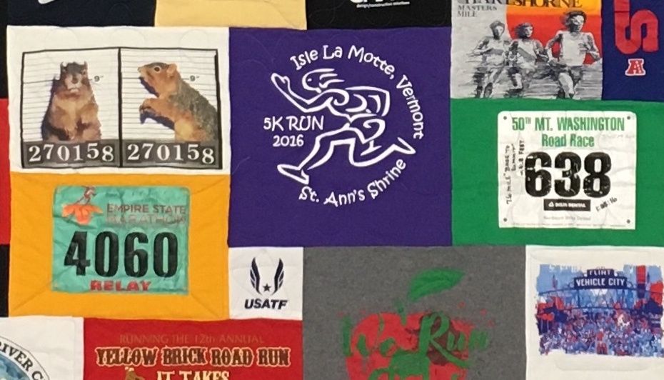 Racebibs in a Too Cool T-shirt Quilt