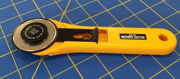 rotary cutter used for cutting T-shirts for a T-shirt quilt