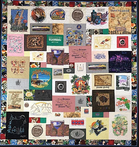 An awesome Too Cool T-shirt Quilt